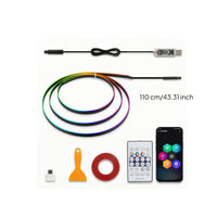 Car Ambient Lighting Kit Flexible Acrylic Neon Strip Lights Car Interior Lights Slim for Drivers, Dashboard, Center Console