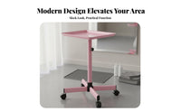 Height-Adjustable Rolling Tray Rotating Casters Rolling Instrument Tray Stand Sturdy Construction Salon Trolley for Beauticians, Barbershop