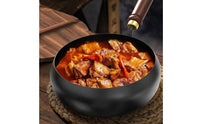 Cast Iron Wok with Wooden Lid Heat Retention Wok with Wooden Lid Even Heating Cookware for Stovetop