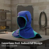 Retardant Welder's Head Cover Material Welder's Head Cover Customizable Fit Welder's Head and Shoulder Cover for Welders, Industrial Workers