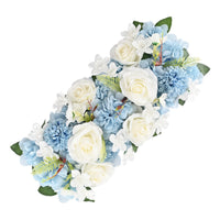 Artificial Flower Garland Silk Rose Flower Garland Floral Runner with Plastic Backing Faux Decorations Luxuriant