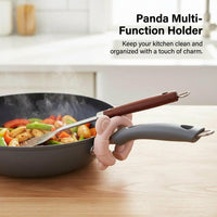 Dining Table Silicone Spoon Holder with Cute Design for Countertop, Heat Resistant Cooking Utensil and Pot Lid Stand