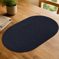 Nordic Style Dual-Color Leather Placemat, Waterproof and Oil-Proof Dining Table Mat