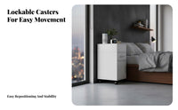 Space-Saving Narrow Bedside Cabinet Slim contour Narrow Storage Cabinet Minimalist Design Nightstand Multi-Purpose for Apartment Dwellers, Homeowners, Students, Bedroom, Small Spaces, Sofa Side, Living Room