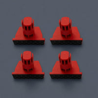 4 Pieces Red Tabletop Clamp Stop Block Cylindrical Top Plastic Clamp Stop