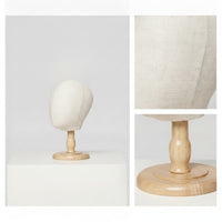 50 Cm Mannequin Head with Wooden Stand Sturdy Child Mannequin Head Lightweight Display Form Versatile for Boutique