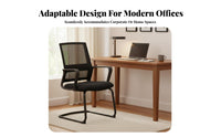 Adjustable Height Mesh Back Swivel Chair Universal Wheels Computer Seat Effortless Rolling Casters Office Furniture Ergonomic Design for Telecommuting Workers, Students, Adults, Conference Room, Reception Area