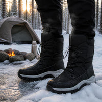 Unisex High-Top Insulated Winter Hiking Boots for Snow and Cold Weather