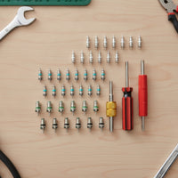 39 Pieces Refrigeration Component Core Assortment with Removal Tools Metal Climate Control Refrigeration Component Core Kit Threaded Hardware