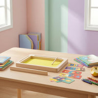 Natural Wood Sand Writing Tray Wooden Child-Led Learning Sand Tray Hands-on Early Learning Toy Sensory