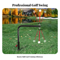 Indoor/Outdoor Use Golf Swing Practice Aid Adjustable Height Swing Groover Practice Tool Portable Design for Beginners, Backyard