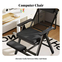 Sit and Lie versatileUse Adjustable Snooze Lounger Foldable Design Reclining Chair High Back Support Office Furniture No Assembly Required for Adults, Students, Lunch Break, Snoozeping, Study Room