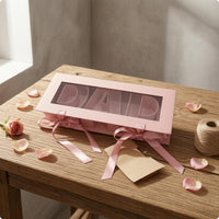 Divided Insert Flip-Top Gift Box Rigid Window Gift Box
