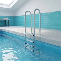 304 Stainless Steel Swimming Pool Ladder Rust-Resistant in-Ground Pool Ladder Rustproof Heavy-Duty