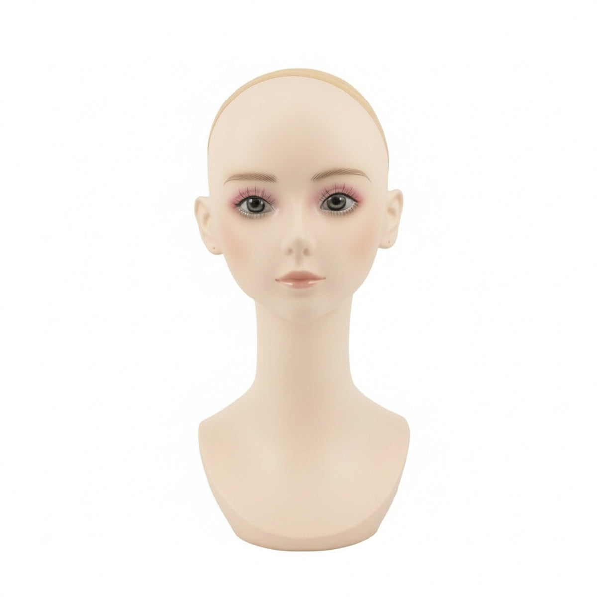 Mannequin Head with Shoulders Matte Manikin Head with Shoulders Life-Size Hairpiece Display Bust for Cosplay