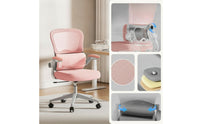 Office Chair Breathable Ergonomic Chair with Support Adjustable for Students, Esports Participants, Study Room