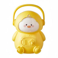 Yellow Duck Piggy Bank Portable Handle Duck Piggy Bank Sturdy Cartoon Money Box for Children, Young Children