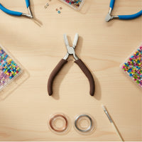 Jewelry Pliers Smooth-Jaw Pliers with Cushioned Grips Tool Spring-Loaded Wire Wrapping for Jewelers, Beading, Crafting