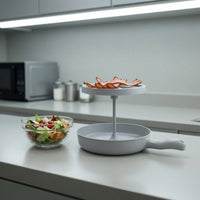 Grease-Draining Microwave Pork Strips Rack Crispy Microwave Pork Strips Cooker Easy Clean-up Cookware BPA-Free-Clear for Breakfast, Kitchen