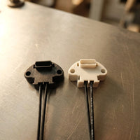 6a Rated Current Pin Base for LED Halogen Bulbs, Heat Resistant Teflon Wire for DIY Lighting, 20cm Long Medical Lamp Holder, Plastic Socket 250V