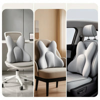 Lumbar Support Cushion Inflatable Lumbar Support Pillow Back Cushion Adjustable Backrest Ergonomic for Office Workers, Travel
