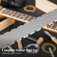Precision Measurement Guitar Repair Tool Kit Multi-Functional Fret Dressing File Kit Professional Grade for Workshop, Home Studio, On The Go