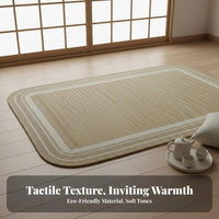 Long-Lasting Round Woven Rug Farmhouse Decor Hand Woven Circular Rug Versatile Braided Straw Mat for Interior Decorators, Meditation Practitioners, Living Room, Bedroom, Indoors, Hallway