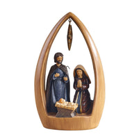 Tabletop Nativity Scene Religious Nativity Ornament Arched Statue Indoor for Display Cabinets