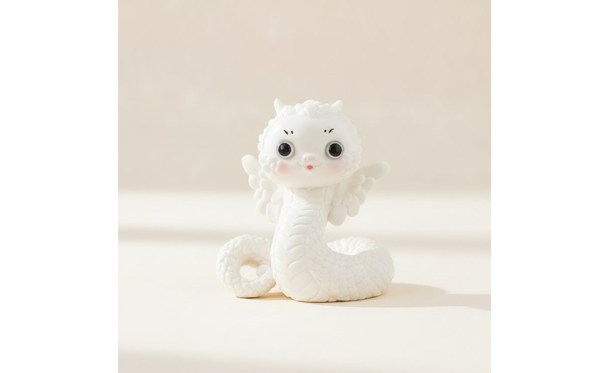 Snake Figurine Cute Ceramic Snake Shiny Sculpture for Shelf