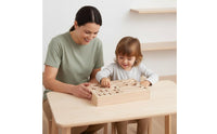 Wooden Number Tiles Set Early Education Math Counting Blocks Wood Number Stacking Toy for Preschoolers, Classroom