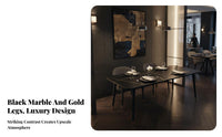 Restaurant Booth and Table Set Light Luxury Design Dining Table and Chair Set Comfortable Seating Upholstered Restaurant Chair for Taverns, Cafes