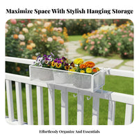 Adjustable Railing Planter Shelf tool-free Installation Hanging Railing Planter