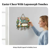 rabtouch Wall Hanger Easter Themed Hook Rack Flat 2D design for Entryway, Families