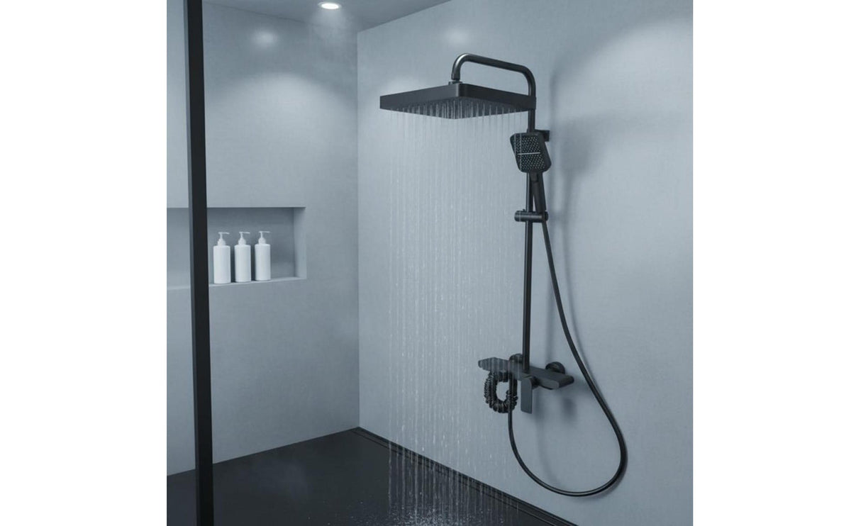 Shower Faucet Set with Handheld Spray High Pressure Rainfall Shower System Solid Metal Construction