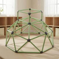 Geodesic Climbing Dome Multi-Sided Base Indoor Climbing Dome Light-Colored for Children