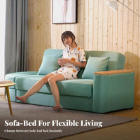 Space-Saving 3-Seater Sleeper Sofa with Storage Minimalist Design transformable Couch Guest Bed for Apartment Dwellers, Overnight Hosts, property owners, Small areas, Bedroom, Home Office