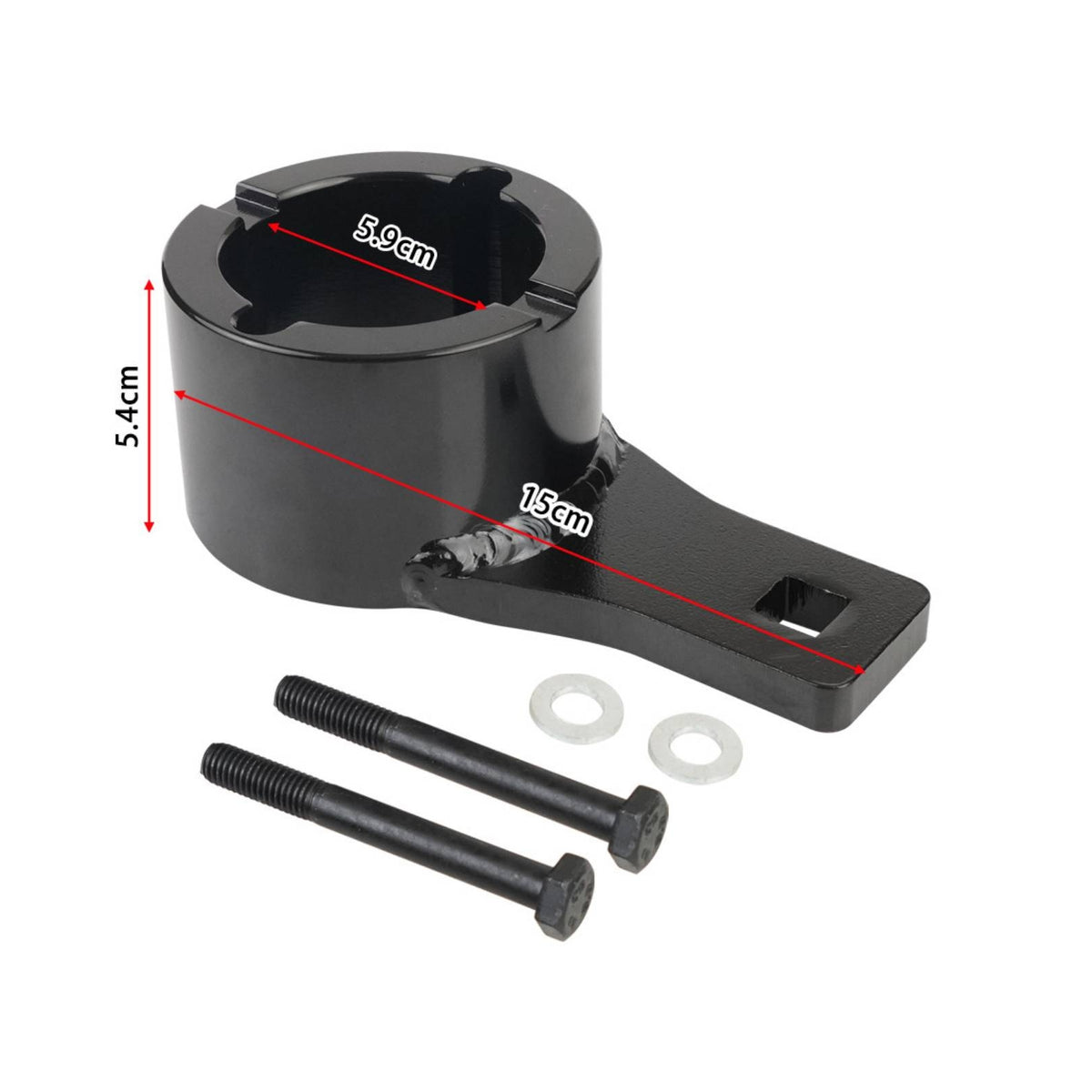 Black Iron Harmonic Balancer Tool with Bolts Long-Lasting Harmonic Balancer Holding Tool Sturdy Crankshaft Pulley Holder for DIYers, Engine Repair