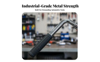 Labor-Saving L-Shaped Wheel Brace Heavy Duty Steel Construction Telescopic Lug Wrench Non-Slip Grip for Roadside Emergency, Garage