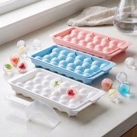 Spherical Ice Cube Tray with Lid, 26-Grid Round Ice Ball Maker for Home Use