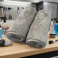 1000 GSM Car Microfibre Cloth, Single Sided Car Towel for Detailing, Very Soft Coral Fleece Drying Towel for Glass and Paint Cleaning