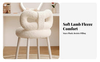 Elegant Design Winged backrest Chair Soft paddinged Seat Vanity Stool Plush Upholstery Household Furniture Modern & design for Makeup lovers, Home Decorators, Gift Givers, Bedroom, Dressing Table, Living Room, full-length Closet