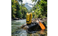 Waterproof Backpack Dry Bag PVC Insulated Backpack Dry Bag Elastic Cord Gear Carrier for Rafting, Stream Trekking