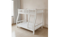 Space-Saving Bunk Bed with Ladder Heavy Duty Metal Bunk Bed Long-Lasting Furniture Reinforced for Children, Students, Dormitory