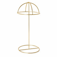 Stainless Steel Hat Display Stand Brushed Metal Hat Stand with Dome Support Minimalist Height Adjustable for Boutiques, Collectors, Dressing Room, Closet