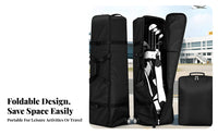 Soft-Sided Foldable Golf Travel Case Full-Length Zipper Wheeled Golf Travel Bag Reinforced Carrying Handles