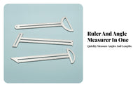 3 Pieces Multifunction Stainless Steel Ruler Set Printed Scale Curved Ruler Set Slim Flat Measuring Tool Silver-Colored