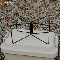 Shandike Outdoor Camping Aluminum Box with Stainless Steel Folding Stand