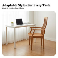 With Armrests Spindle rear Armchair Supportive rearrest Desk Chair Multi-Purpose Dining Seat timeless Design for Students, Office Workers, Homeowners, Study Room, Bedroom