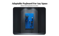 Square Hole Pegboard Heavy Duty Metal Tool Panel Space Saving Wall Mounted Tool Panel for Repair Specialist S, Craftsmen, Workshop, Basement