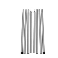 Coated Iron Tent Pole Silver Collapsible Tent Support Pole Pointed Tip Storage Bag